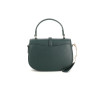 Sac porté main en cuir vert sapin Fuchsia