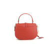 Sac porté main en cuir orange brique Fuchsia