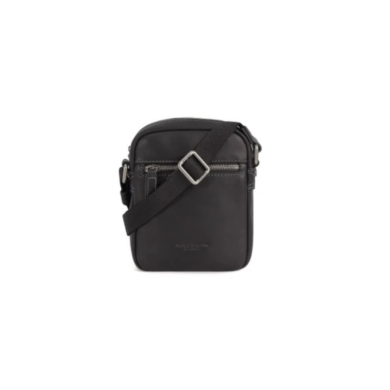 Sacoche en cuir de vachette noir Wylson Paris