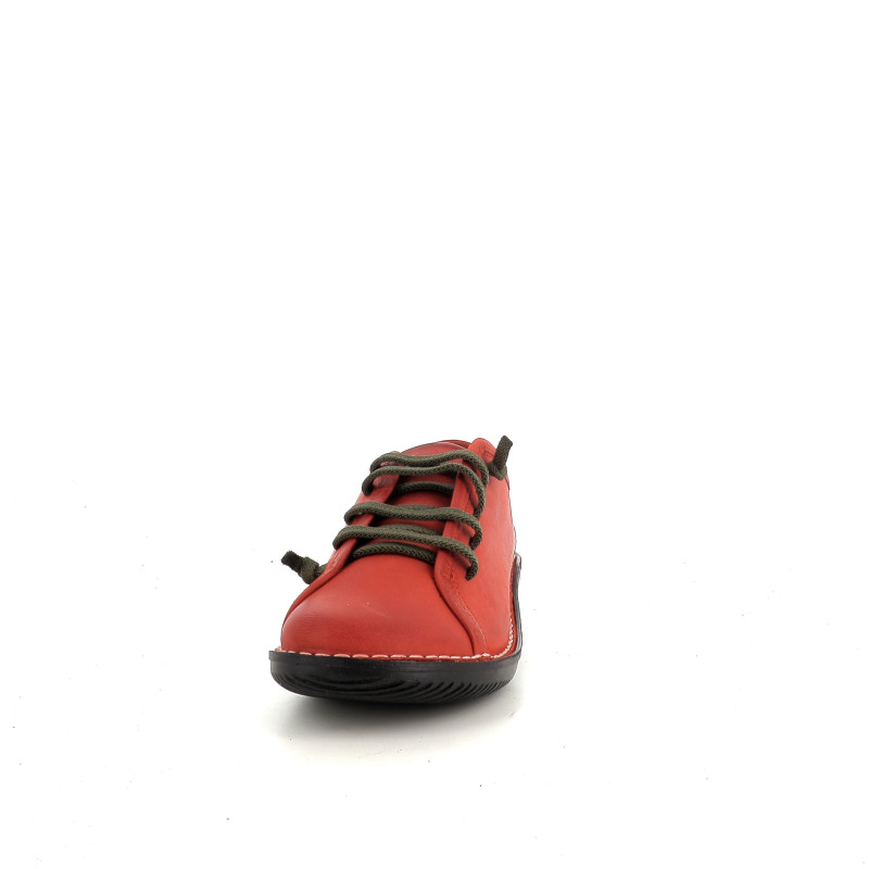 Baskets basses en cuir incobuck naranja Chacal