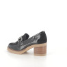 Mocassins en cuir noir à talons Dorking