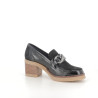Mocassins en cuir noir à talons Dorking