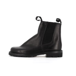 boots en cuir noir