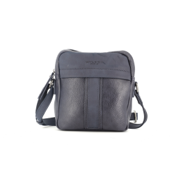 pochette en cuir marine