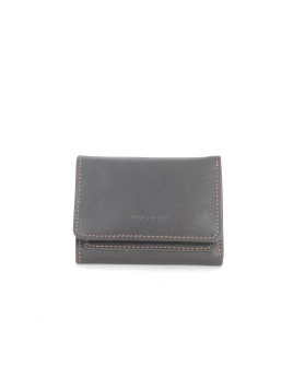 Portefeuille en Cuir Marron Foncé WYSLON
