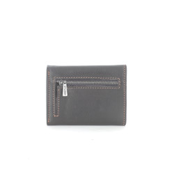 Portefeuille en Cuir Marron Foncé WYSLON
