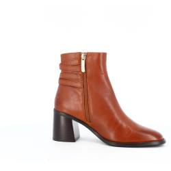Bottine Regarde le Ciel marron en cuir avec doublure textile doux