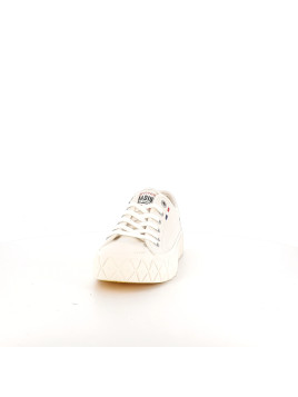 Baskets basses en toiles blanches Palladium