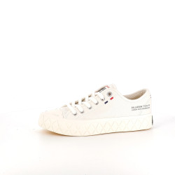 Baskets basses en toiles blanches Palladium
