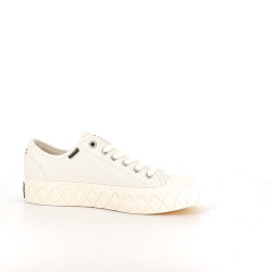 Baskets basses en toiles blanches Palladium
