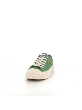 Baskets basses en toiles vertes Palladium