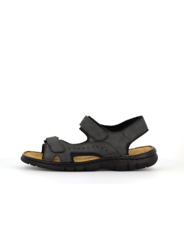 sandales grises en cuir