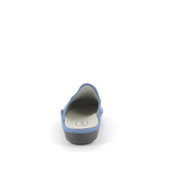 chausson semelflex en textile bleu à motifs