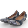 Ballerine marine en cuir