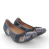 Ballerine marine en cuir