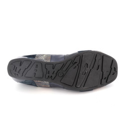 Ballerine marine en cuir