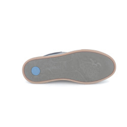 Basket montante bleu marine en cuir
