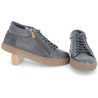Basket montante bleu marine en cuir