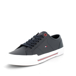 basket bleu marine Tommy en cuir