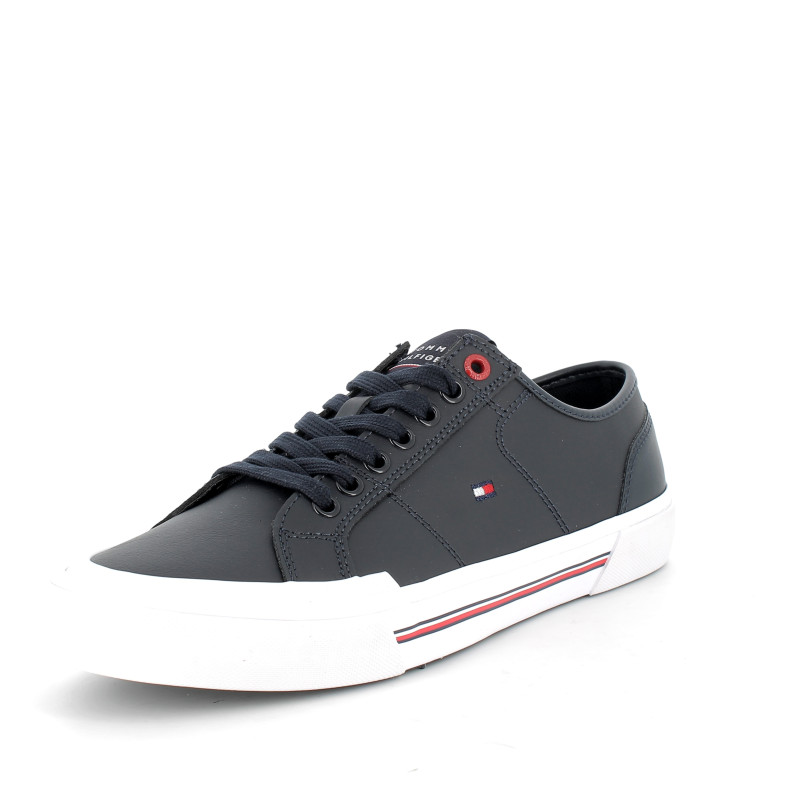 basket bleu marine Tommy en cuir