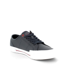 basket bleu marine Tommy en cuir