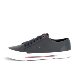 basket bleu marine Tommy en cuir