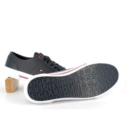 basket bleu marine Tommy en cuir