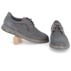 Derby homme bleu marine en cuir