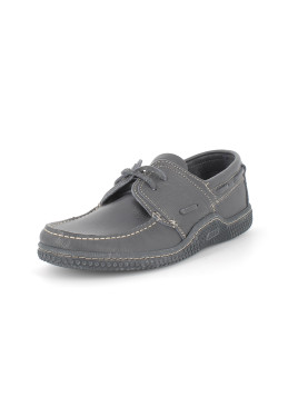 Chaussure bateau bleu marine en cuir