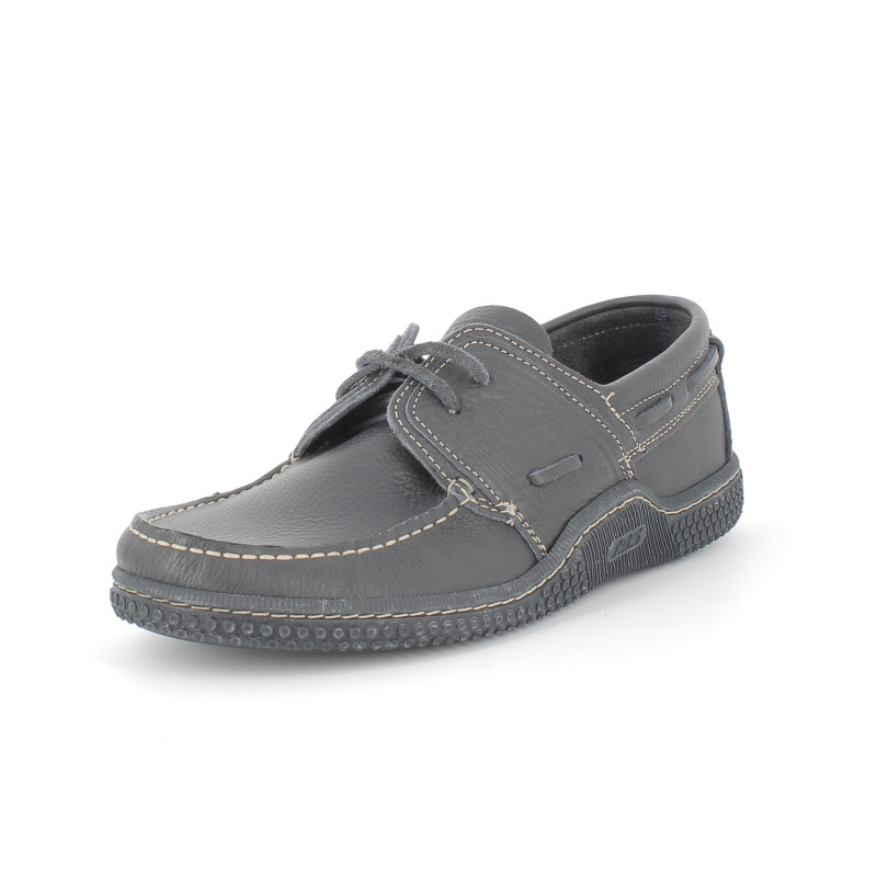 Chaussure bateau bleu marine en cuir
