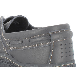 Chaussure bateau bleu marine en cuir