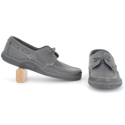 Chaussure bateau bleu marine en cuir