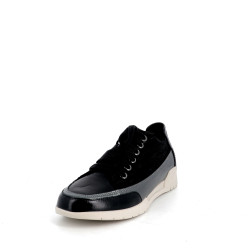Basket Karston bleu nuit en cuir