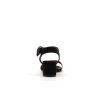talon ouvert en cuir noir