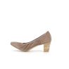 escarpin beige en cuir