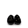 chaussons en laine noir semelflex