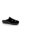 chaussons en laine noir semelflex