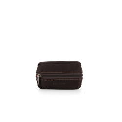 porte monnaie en cuir marron