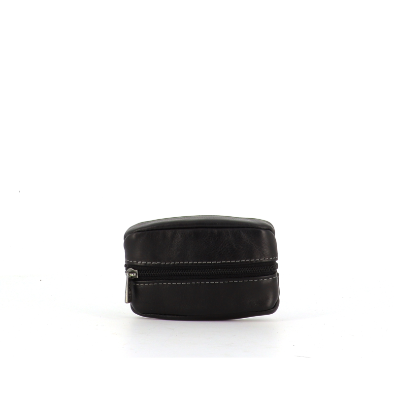 porte monnaie en cuir noir