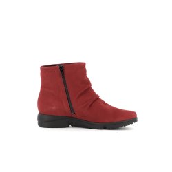 Bottilon bordeaux en cuir