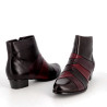 Bottines Regarde le Ciel rouge Bordeau en cuir- Anjou chaussures