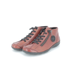 Basket montante brique en cuir