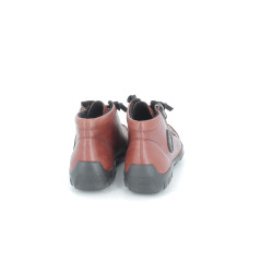 Basket montante brique en cuir
