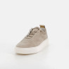 Baskets en cuir velours ciment
