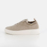 Baskets en cuir velours ciment