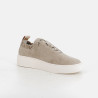 Baskets en cuir velours ciment