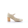 Escarpin doré en cuir