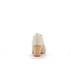 Escarpin doré en cuir
