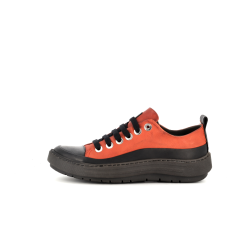 Basket Chacal Vkf orange en cuir collection hiver 2022 - Anjou-chaussures