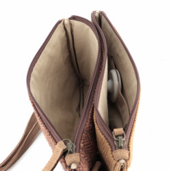 Sac bandoulière marron Les Tropéziennes